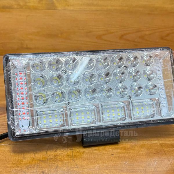 Фара-LED прямокутна RED+BLUE (ближній-далекий+страбоскоп) (68 діодів, 204Вт, 12/24В, 225х105х30) АМ056 АМ056 фото